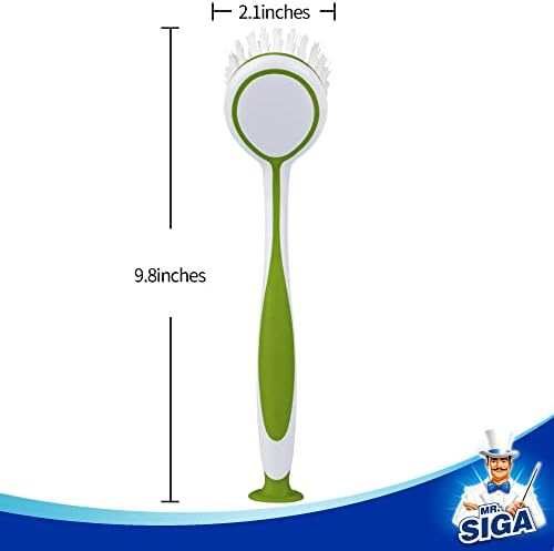 MR.SIGA Round Dish Brush with Suction Cup - Image 3