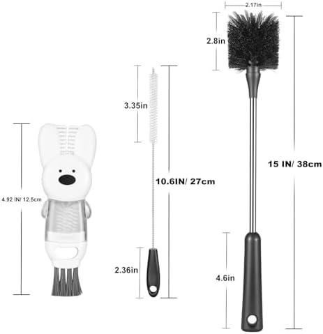 Bottle Brushes, Stainless Steel Long Handle Water Bottle Scrub Cleaning Brush - Image 7