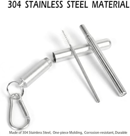 1 Pack Metal Straws for Cruise Ship Essentials, Travel Essentials, Reusable - Image 5