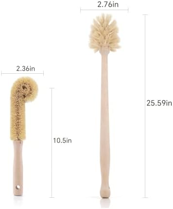 2-Piece Wooden Bottle Brush Set - Image 2