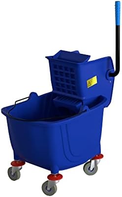 35 Qt. Blue Mop Bucket & Side Press Wringer Combo by Krollen+Industrial