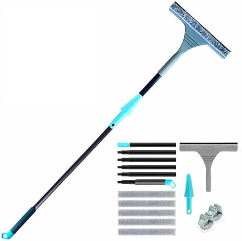 Window Squeegee Cleaning Tool Kit, Adjustable Extension Pole, 2-in-1 by Unknown