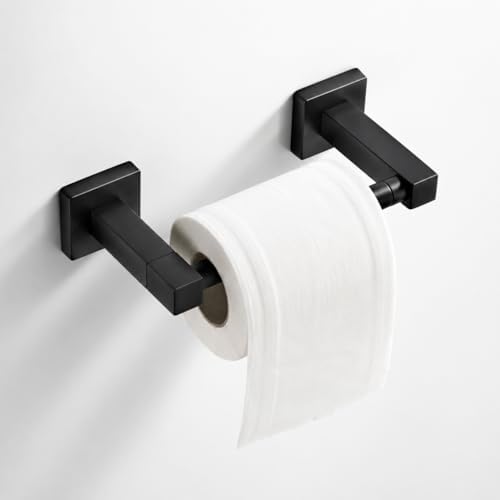 Matte Black Toilet Paper Holder Wall Mount, Bathroom Toilet Paper Holder by BTHRMHW