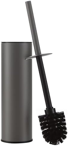 BGL Gunmetal Grey Toilet Brush and Holder, Stainless Steel Toilet Brushes by BGL