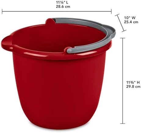 Sterilite 10 Quart Spout Pail, 12 Pack - Image 3