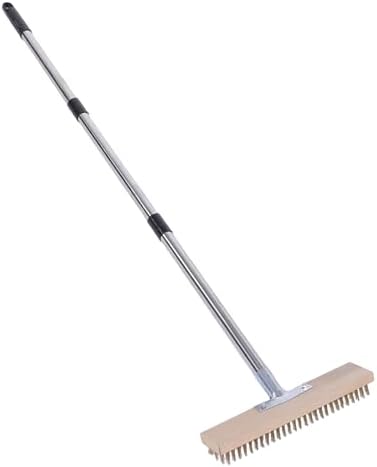 Floor Scrub Brush with Long Handle, Wire Deck Scrub Brush with Long Handle - Image 4