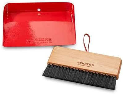 Behrens Red Galvanized Dustpan & Brush Set by Behrens