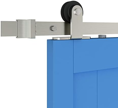 JUBEST 6 FT Brushed Nickel Sliding Barn Door Hardware Kit Smoothly and Quietly by JUBEST