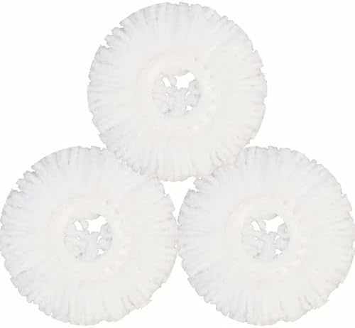 Mop Head for Hurricane Spin Mop Microfiber Mop Head Refills Round Mop Pads 3 by ANBOO