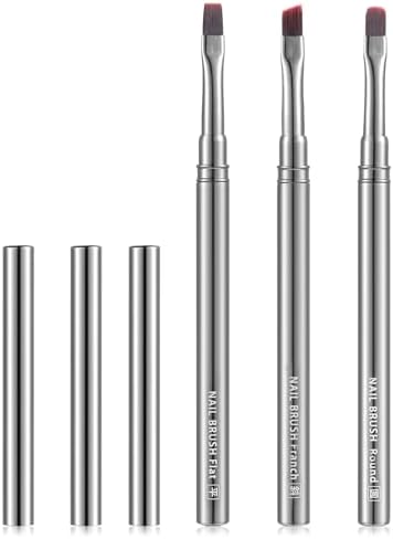 3Pcs Nail Clean Up Brushes, Nail Brushes by INENK