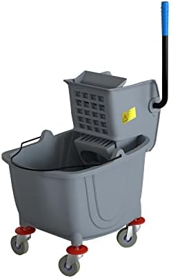 35 Qt. Gray Mop Bucket & Side Press Wringer Combo by Krollen+Industrial