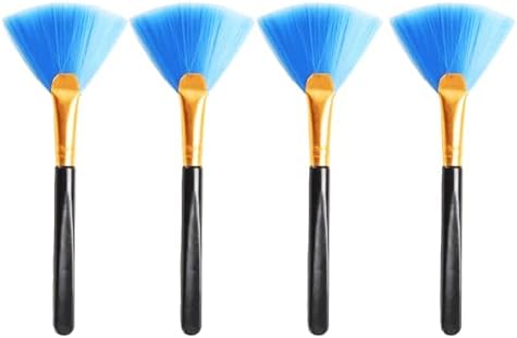 4PCS Super Soft Cleaning Fan Brush Fibre Blue 12.5cm Cleaning Computer Keyboard by PZRT