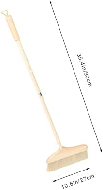 Soft Bristle Broom with Long Wooden Handle - Image 2