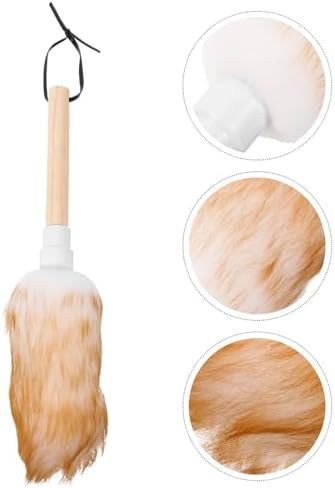 Wool Duster with Wood Handle, Washable Lambswool Dusting Brush - Image 7