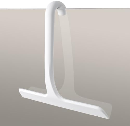 Silicone Shower Squeegee with Hook, Streak-Free Glass Wiper by RICHMIRTH