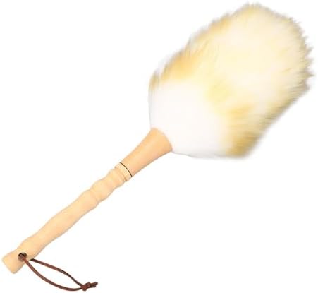Feather Duster with Wooden Handle, Soft Lambswool - Image 2