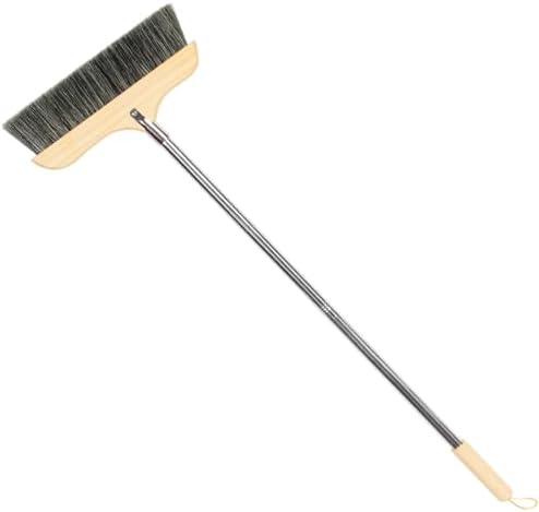 Wood Bristle Hand Broom with Long Handle by Unknown