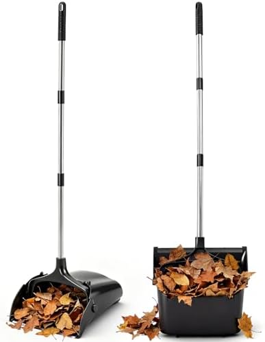 Maxcheck 2 Pcs 37'' Upright Lobby Dust Pan Plastic Bulk by Maxcheck