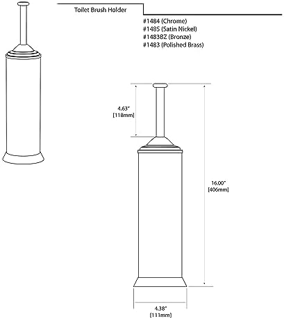 Gatco 1484 Toilet Brush and Canister - Image 4