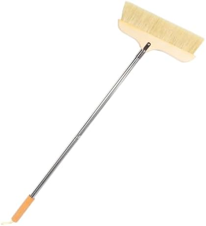 Soft Bristle Broom with Long Stainless Steel Handle by VALICLUD