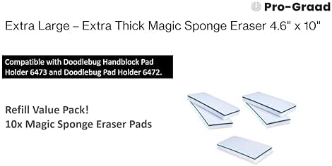 4610 Eraser Pads 4.5" x 10" Melamine Mop Sponges, 10 Pack - Image 4