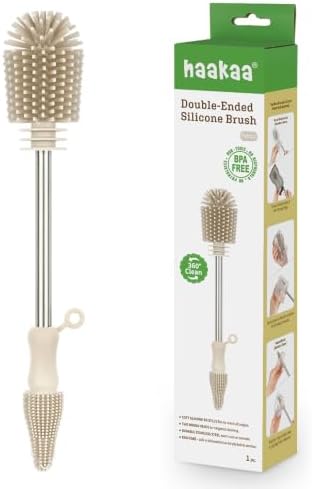 Haakaa Food-Grade Silicone Double-Ended Cleaning Brush by haakaa
