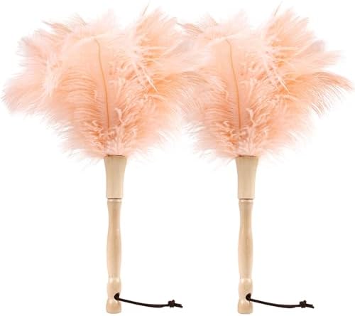 Ostrich Feather Duster 12 Inch Handheld Duster Supplies, Wooden Handle Feather by MehelloFeather