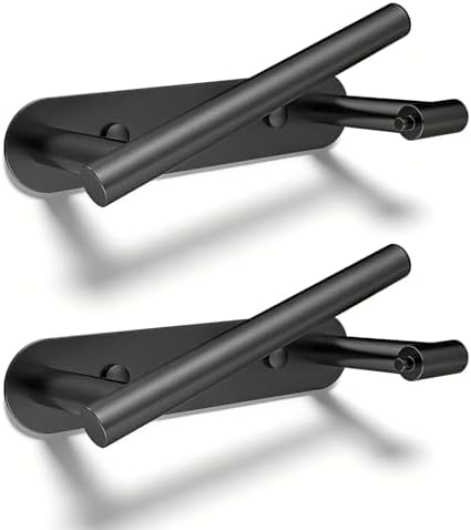 SetSail Toilet Paper Holder Adhesive or Screw-in Matte Black, 2 Packs by SetSail