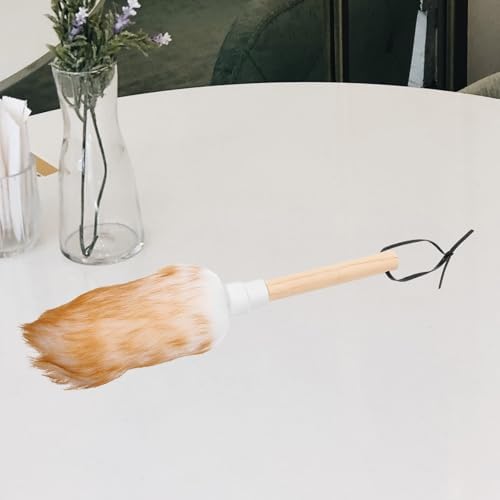 Lambswool Hand Duster with Wooden Handle, Small White Cleaner - Image 6