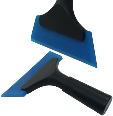 Hordion 2Pcs Small Squeegee 5" Rubber Blade Window Tint Squeegee Blue - Image 4