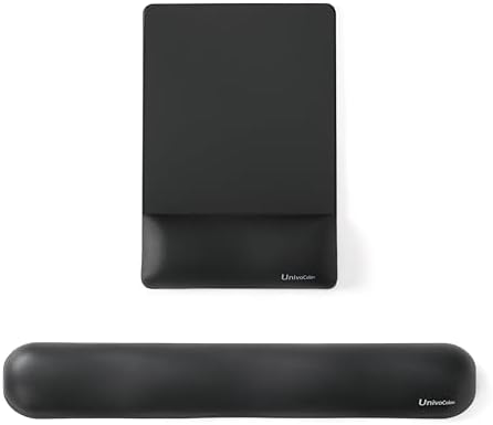 UnivoColors Design-Wave Set of Keyboad Wrist Rest & Mouce Pad, Artificial by UnivoColors