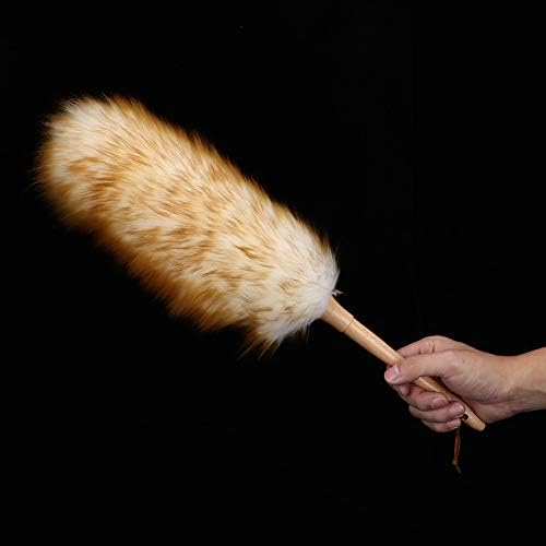 Lambswool Duster with Solid Wooden Handle, Comfortable Grips 20.9 Inch Long - Image 5