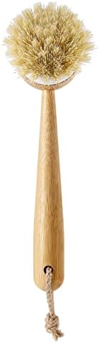 Kitchen Dish Brushes with Bamboo Handle, 2 Pack Dish Scrubber Brush - Image 2