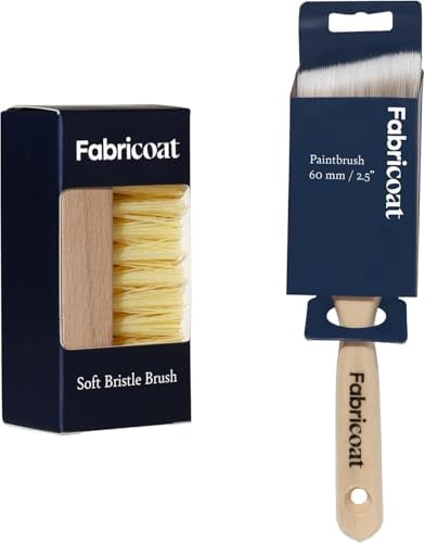 Fabricoat Brush Combo, Angled 60mm / 2.5in Paint Brush and Cleaning Brush by Fabricoat