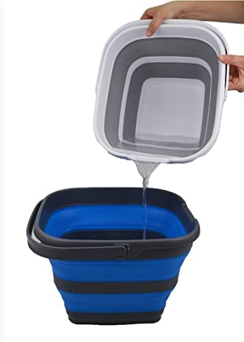 SAMMART 10L Collapsible Rectangular Handy Basket/Bucket - Image 6