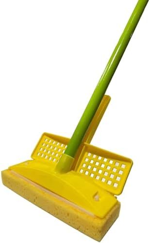 Greenwood Deluxe 9" Squeeze Hinge Sponge Mop, Self-Wringing Sponge Mop by Unknown