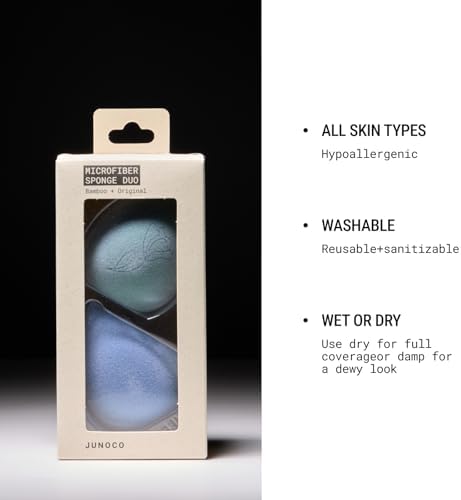 JUNO & Co. Microfiber Makeup Sponge, Dual Layer Technology - Image 6