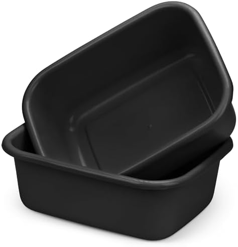 DecorRack 2 Plastic Wash Basins, Large 10 Quart Graduated Bucket, Portable by DecorRack
