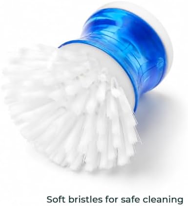 Dish Brush with Soap Dispenser for Sink, Pots & Pans Cleaning, Soft 2 Pack - Image 2
