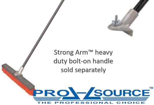 PRO SOURCE Bolt-On Push Broom Head: Orange Polypropylene Bristles - Image 4