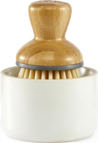 Full Circle Bubbly Palm Brush & Ceramic Soap Dispenser by Unknown