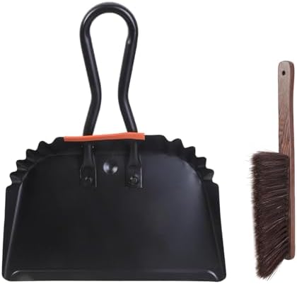 Metal Large Heavy Duty Dustpan and Broom Brush Set Handheld Tool Kits - Image 4