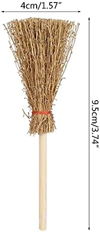 10Pcs Mini Brooms, Witch Straw Brooms, Brooms Accessories Props Miniature - Image 2