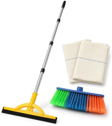 2-in-1 Floor Squeegee & Broom Kit by Unknown