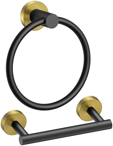 FORIOUS Toilet Paper Holder and Towel Ring Set, Bathroom Accessories Set by FORIOUS