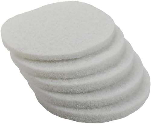 PRO SOURCE Floor Polishing Pads: 5 Pack, Fine White Polyester by PROSOURCE