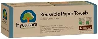 If You Care Reusable Paper Towels– 12 CT Sheets – 100% Natural, Compostable - Image 4