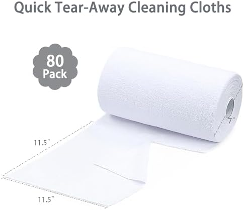 Greenfound Microfiber Cleaning Cloth Roll -80 Pack, Tear Away Towels, Reusable - Image 2