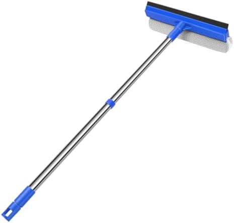 Window Squeegee with 18.5"-28.5" Retractable Handle, 2-in-1 Squeegee by Unknown