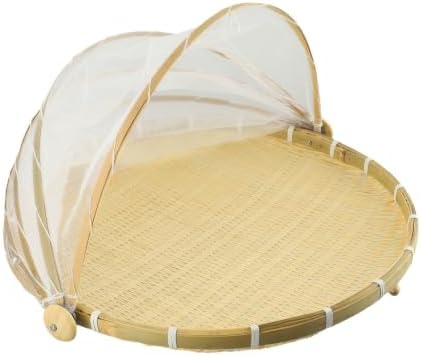 Hand Woven Serving Basket with Anti-Mosquito Net, Foldable Dustpan by Unknown